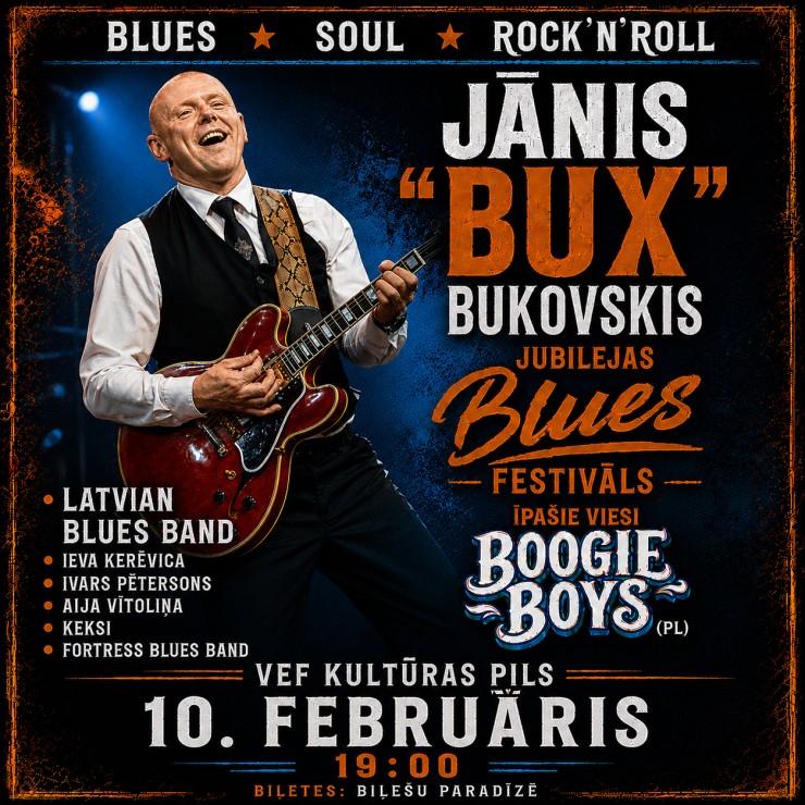 Izrādes "Jānis “BUX” Bukovskis jubilejas Blues Festivāls" attels