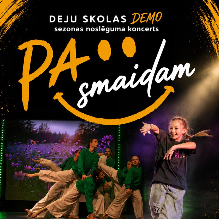 Izrādes "Deju skolas DEMO sezonas noslēguma koncerts “PA-SMAIDAM”" attels