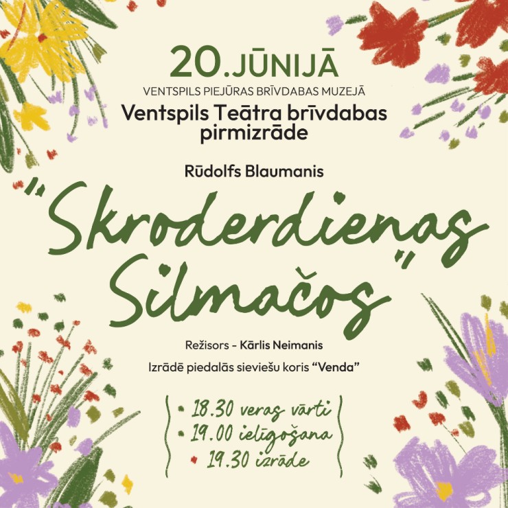Izrādes "Ventspils teātra brīvdabas pirmizrāde  “Skroderdienas Silmačos” (R.Blaumanis)" attels
