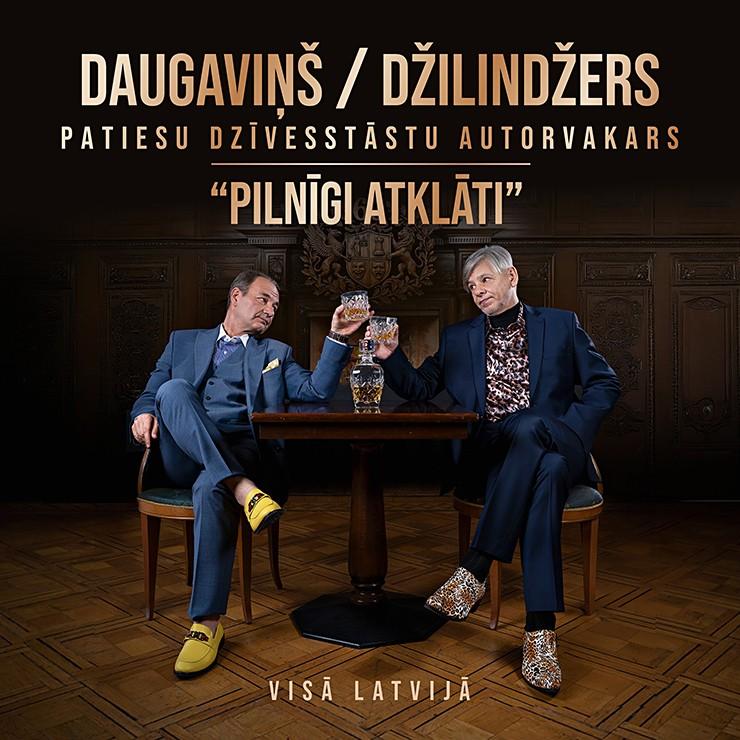 Izrādes "DAUGAVIŅŠ & DŽILINDŽERS | PILNĪGI ATKLĀTI | Patiesu dzīvesstāstu autorvakars" attels