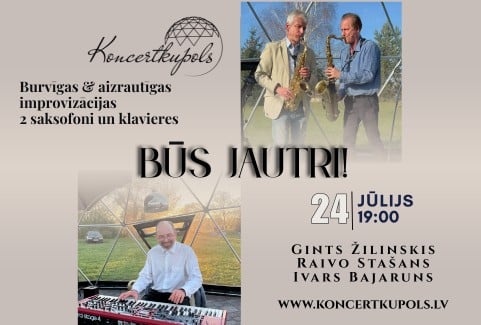 Image of the event "Divi saksofoni & klavieres | Raivo Stašans, Ivars Bajaruns, Gints Žilinskis"