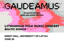 Изображение мероприятия "GAUDEAMUS | LIETUVIEŠU TAUTAS MŪZIKAS KONCERTS “BALTIJAS DZIESMAS”" из результатов поиска