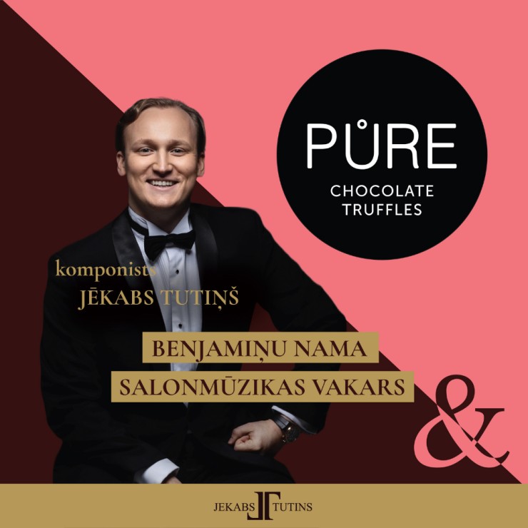 Izrādes "Benjamiņu nama salonmūzikas vakars | J. TUTIŅŠ & PURE CHOCOLATE" attels