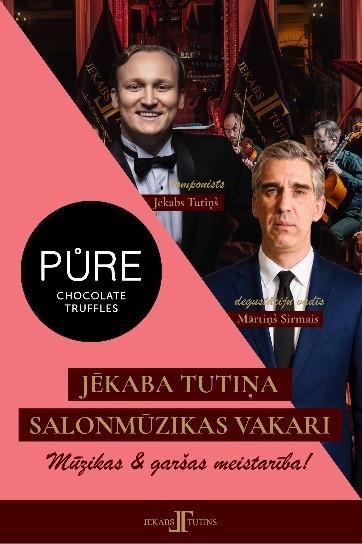 Meklēšanas rezultāta izrādes "Benjamiņu nama salonmūzikas vakars | J. TUTIŅŠ & PURE CHOCOLATE" attels