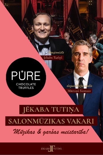 Meklēšanas rezultāta izrādes "Benjamiņu nama salonmūzikas vakars | J. TUTIŅŠ & PURE CHOCOLATE" attels