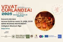 Meklēšanas rezultāta izrādes "Vivat Curlandia! 2026 | Koncerts bērniem “Senie mūzikas instrumenti”" attels