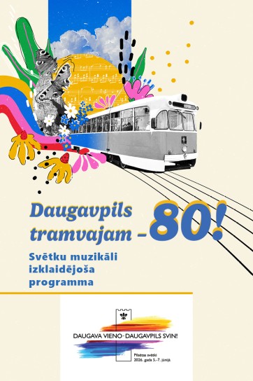 Meklēšanas rezultāta izrādes "Svētku muzikāli izklaidējoša programma retro  tramvajā „Daugavpils tramvajam – 80”" attels