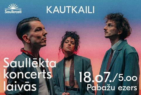 Image of the event "Saullēkta koncerts laivās Pabažu ezerā | Grupa “Kautkaili”"