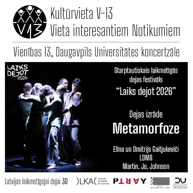 Izrādes "Starptautiskais laikmetīgās dejas festivāls “Laiks dejot 2026” Daugavpilī | Izrāde “Metamorfoze”" attels