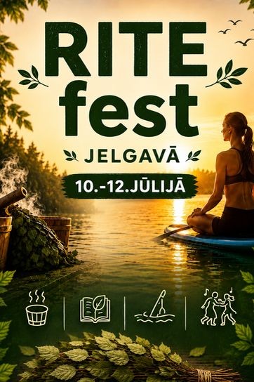 Изображение мероприятия "“RITE fest” Starptautiskais sportiskas labbūtības un pirts kultūras festivāls | 3 DIENU BIĻETE (10.07.-12.07.)" из результатов поиска