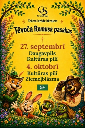 Meklēšanas rezultāta izrādes "Teātra izrāde bērniem “Tēvoča Remusa pasakas”" attels
