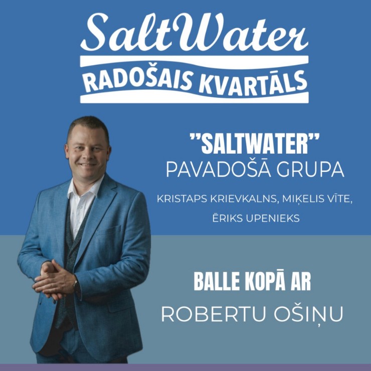 Izrādes "Balle ar Robertu Ošiņu un SALTWATER pavadošā grupa | Kristaps Krievkalns, Miķelis Vīte un Ēriks Upenieks" attels