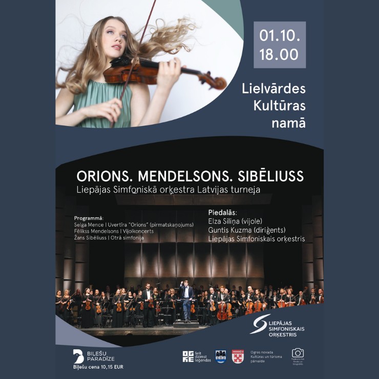 Изображение спектакля ""Orions. Mendelsons. Sibēliuss" – Liepājas Simfoniskā orķestra koncerts"