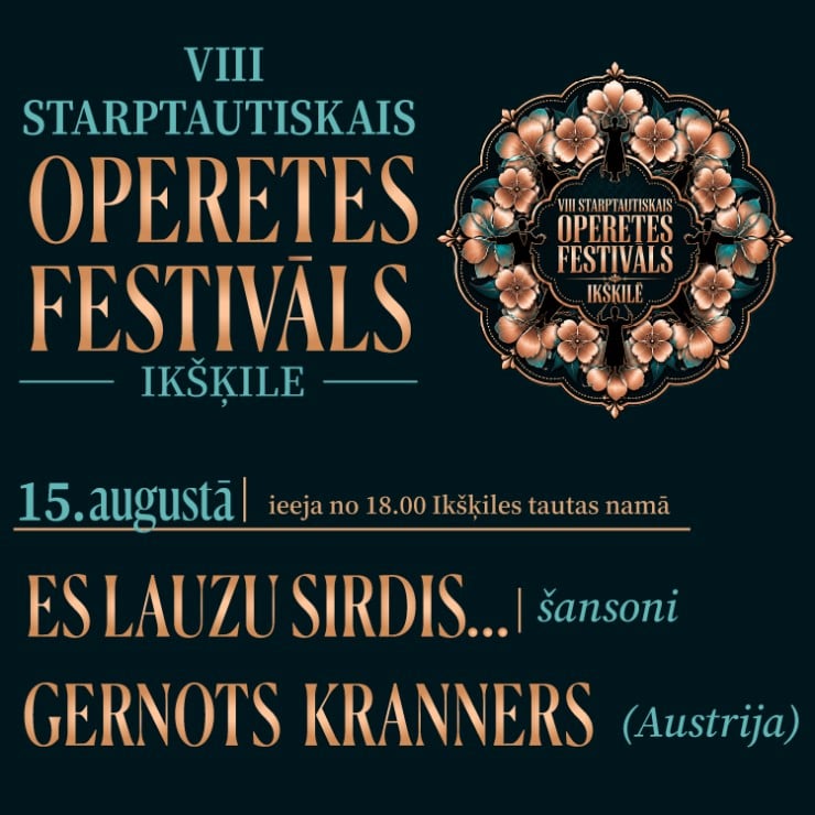 Image of the event "8th International Operetta Festival in Ikšķile | Ich brech‘ die Herzen …| Kranner-Grotrian-Fisher (Austria) | staged chansons programme"