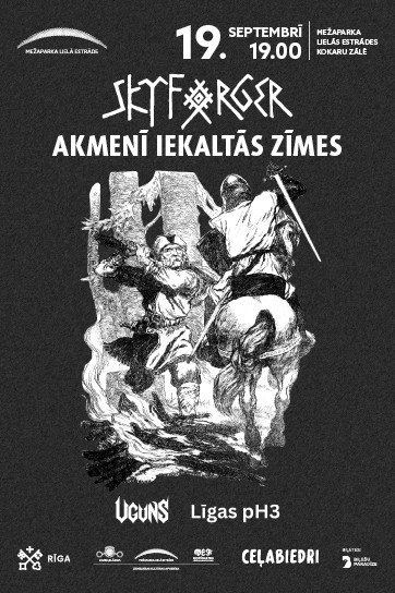 Meklēšanas rezultāta izrādes "CEĻABIEDRI | SKYFORGER | AKMENĪ IEKALTĀS ZĪMES" attels