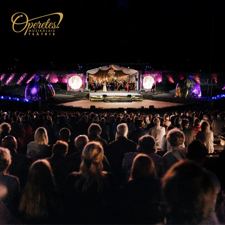 Izrādes "VIII Starptautiskais Operetes festivāls Ikšķilē | ATBALSTA BIĻETE" attels