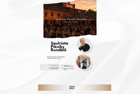 Izrādes "Saulrieta pikniks Rundāles ūdensdzirnavu pagalmā" attels
