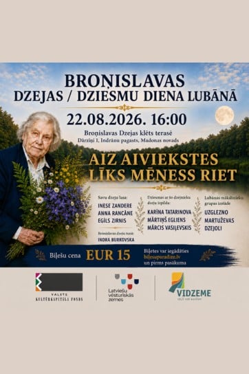 Meklēšanas rezultāta izrādes "Broņislavas Dzejas / dziesmu diena “Aiz Aiviekstes līks mēness riet”" attels