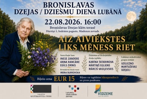 Изображение спектакля "Broņislavas Dzejas / dziesmu diena “Aiz Aiviekstes līks mēness riet”"