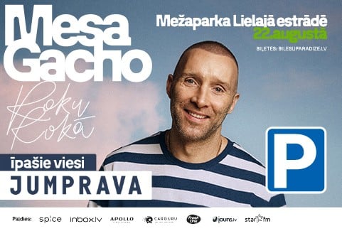 Izrādes "AUTOSTĀVVIETA (Darbības laiks: 22.08.2026. no 17:00 līdz 23.08.2026. 01:00.) / MESA un GACHO kopkoncerts ROKU ROKĀ" attels