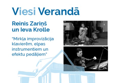 Изображение спектакля "Viesi verandā | Reinis Zariņš un Ieva Krolle "Mirkļa improvizācija klavierēm un elpas instrumentiem""