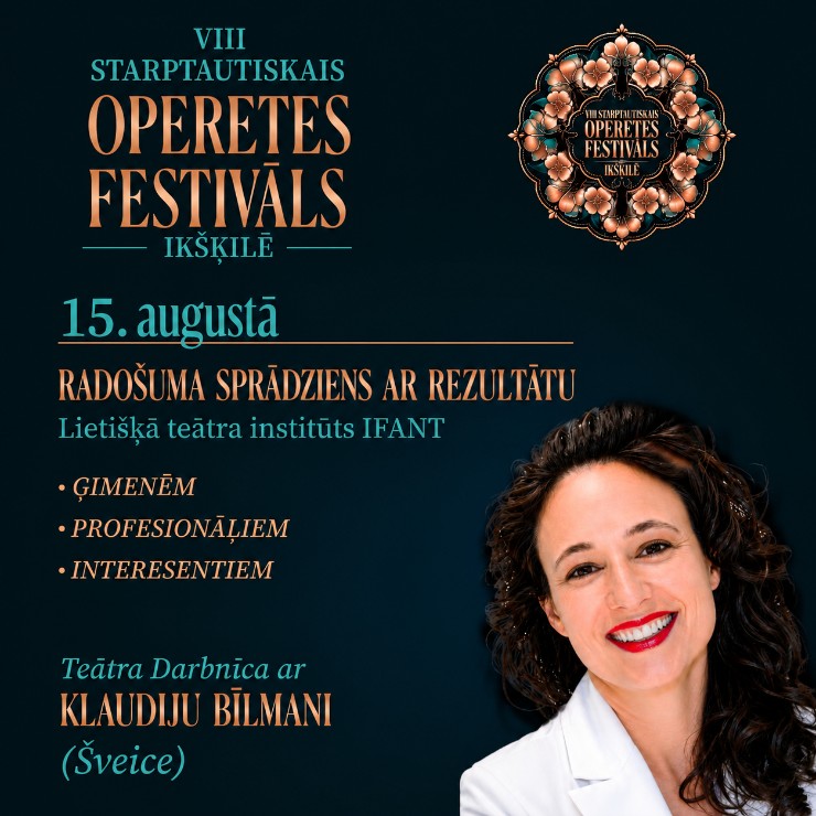 Izrādes "RADOŠUMA SPRĀDZIENS AR REZULTĀTU | Teātra darbnīca ar KLAUDIJU BĪLMANI (Šveice)" attels
