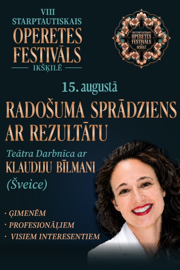 Meklēšanas rezultāta izrādes "RADOŠUMA SPRĀDZIENS AR REZULTĀTU | Teātra darbnīca ar KLAUDIJU BĪLMANI (Šveice)" attels