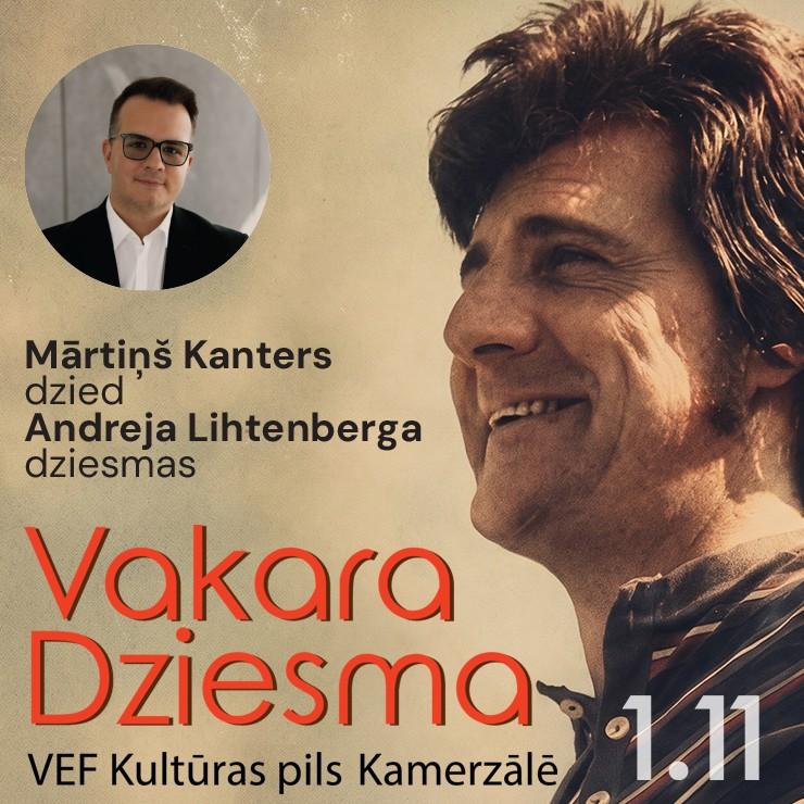Izrādes "Vakara dziesma | Mārtiņš Kanters dzied Andreja Lihtenberga dziesmas" attels