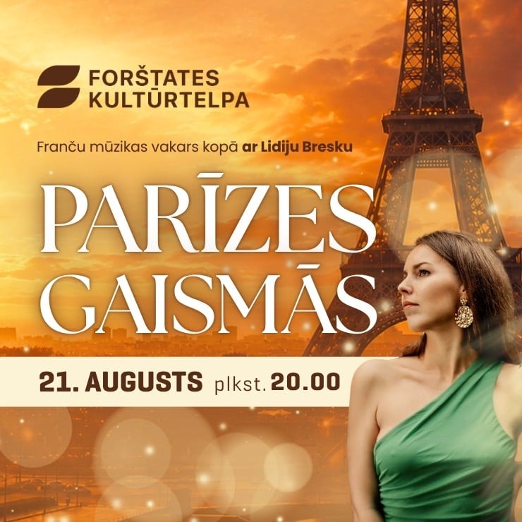 Изображение спектакля "Parīzes gaismās | Franču mūzikas vakars ar dziedātāju Lidiju Bresku"