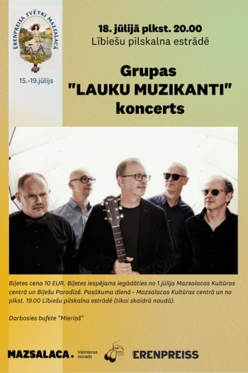 Изображение мероприятия "Grupas LAUKU MUZIKANTI koncerts un BALLE" из результатов поиска