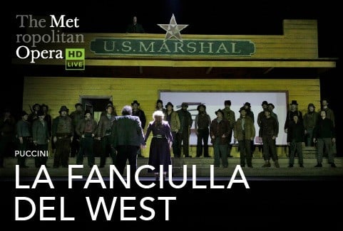 Изображение спектакля "Met Opera: Meitene no Rietumiem"