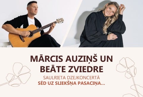 Изображение спектакля "Mārcis Auziņš un Beāte Zviedre dzejkoncertā - "Sēd uz sliekšņa pasaciņa...""