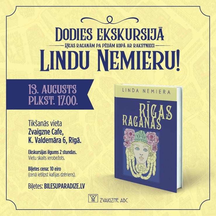 Izrādes "Ekskursija “Rīgas raganām pa pēdām” kopā ar rakstnieci Lindu Nemieru" attels