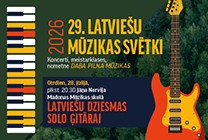 Meklēšanas rezultāta izrādes "29. latviešu mūzikas svētki Madonas novadā | Koncerts “Latviešu dziesmas solo ģitārai”" attels