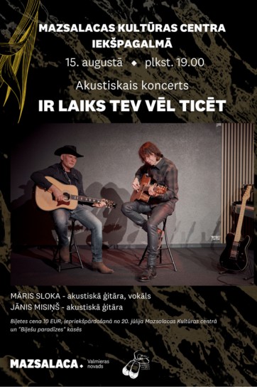 Meklēšanas rezultāta izrādes "Akustiskais koncerts IR LAIKS TEV VĒL TICĒT" attels