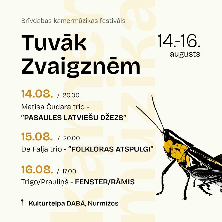 Izrādes "3 dienu biļete | kamermuzikas festivāls TUVĀK ZVAIGZNĒM" attels