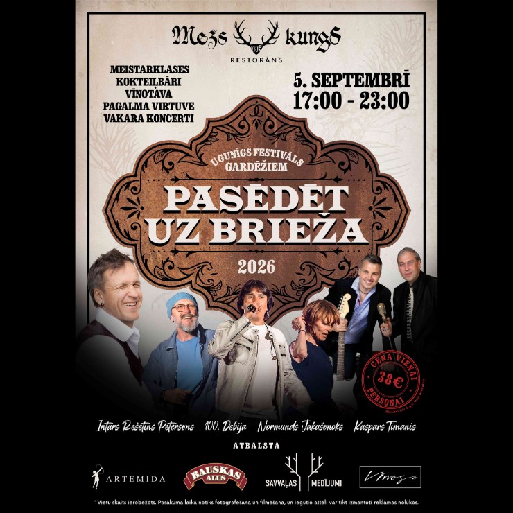 Image of the event "PASĒDĒT UZ BRIEŽA | Ugunīgs festivāls gardēžiem 2026"