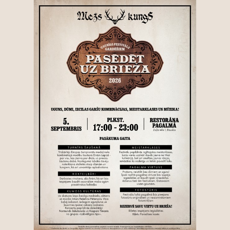 Gallery image 1: PASĒDĒT UZ BRIEŽA | Ugunīgs festivāls gardēžiem 2026