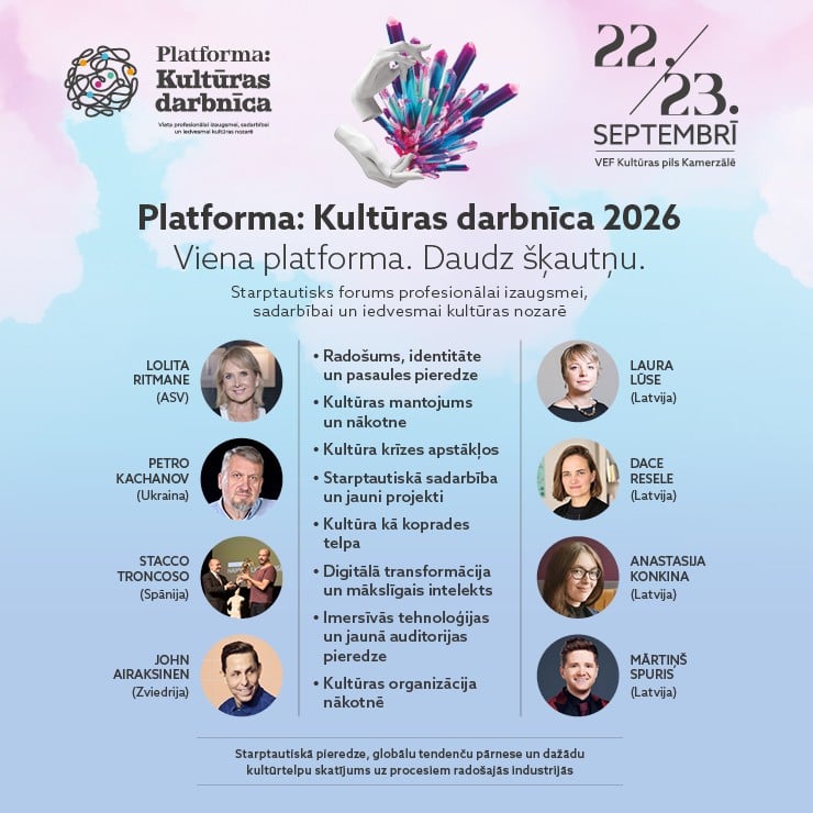 Izrādes "FORUMS | PLATFORMA: KULTŪRAS DARBNĪCA | Divu dienu biļete" attels