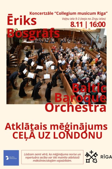 Meklēšanas rezultāta izrādes "Erik Bosgraaf & Baltic Baroque Orchestra | Atklātais mēģinājums “Ceļā uz Londonu”" attels