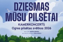 Изображение мероприятия "DZIESMAS MŪSU PILSĒTAI | Kamerkoncerts Ogres pilsētas svētkos" из результатов поиска