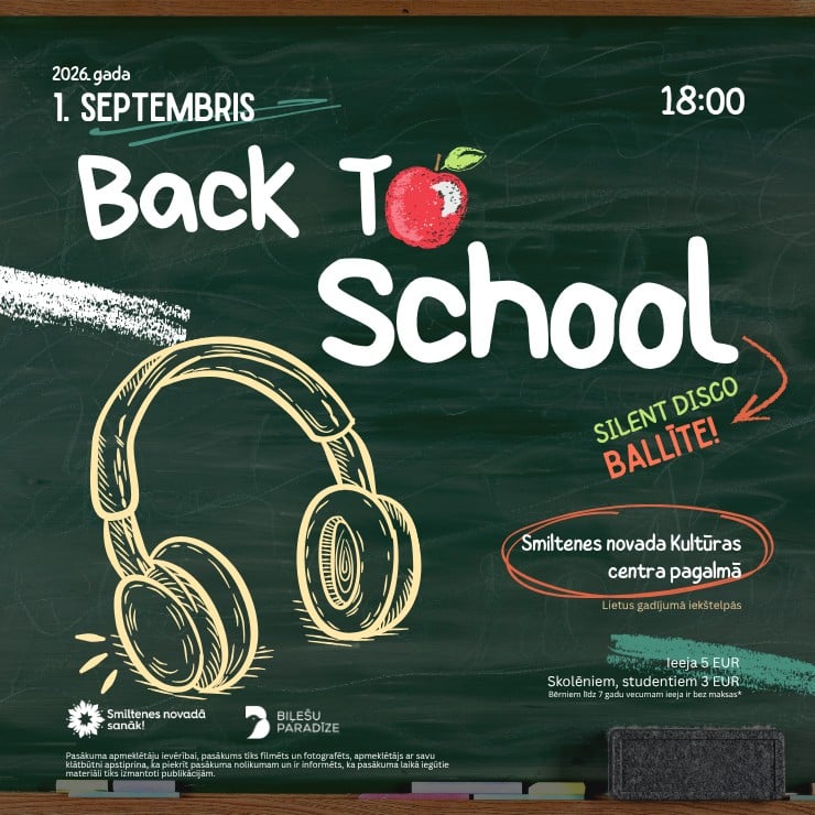Image of the event "Silent disco ballīte "Back To School""
