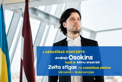 Изображение спектакля "Labdarības koncerts Andrejs Osokins kopā ar bērnu ansambli Zelta stīgas no sadarbības pilsētas Ukrainā - Bobrovicjas"