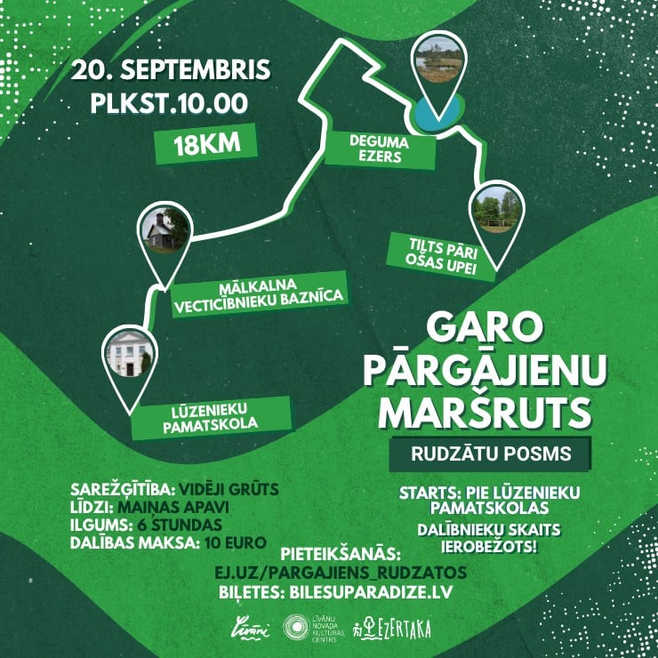 Image of the event "GARO PĀRGĀJIENU MARŠRUTS – RUDZĀTU POSMS"