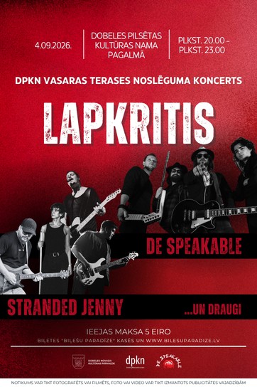 Meklēšanas rezultāta izrādes "DPKN vasaras terases noslēguma koncerts "LAPKRITIS"" attels