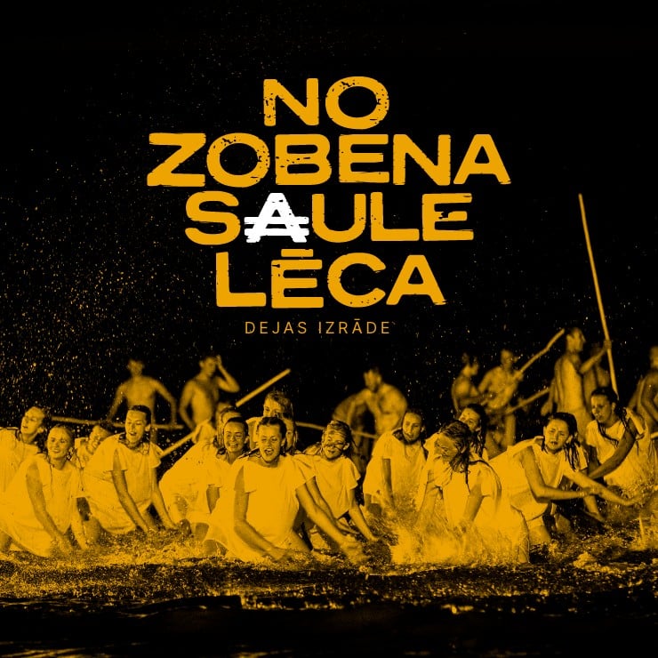 Изображение спектакля "NO ZOBENA SAULE LĒCA... - dejas izrāde"