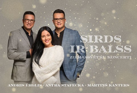 Изображение спектакля "Ziemassvētku koncerts “Sirds ir balss 5” | Antra Stafecka, Andris Ērglis, Mārtiņš Kanters"