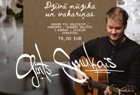 Изображение спектакля "Dzīvā mūzika un vakariņas Mālpils muižā | Gints Smukais"