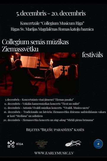 Meklēšanas rezultāta izrādes "COLLEGIUM SENĀS MŪZIKAS ZIEMASSVĒTKU FESTIVĀLS | KOPBIĻETE" attels