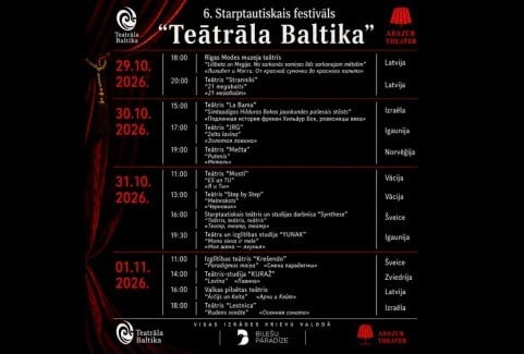 Izrādes "ABONEMENTS: 6. Starptautiskais festivāls "Teatrāla Baltika"" attels